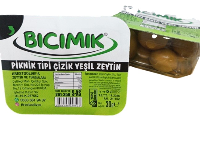 Yeşil Zeytin 30 Gram X 40 Adet