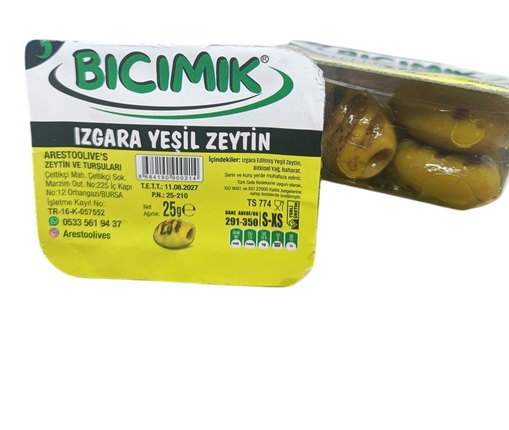 Izgara Yeşil Zeytin 25 Gram X 40 Adet